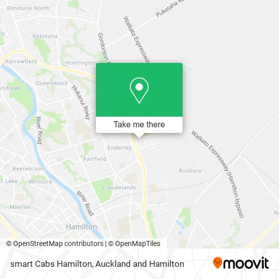 smart Cabs Hamilton map