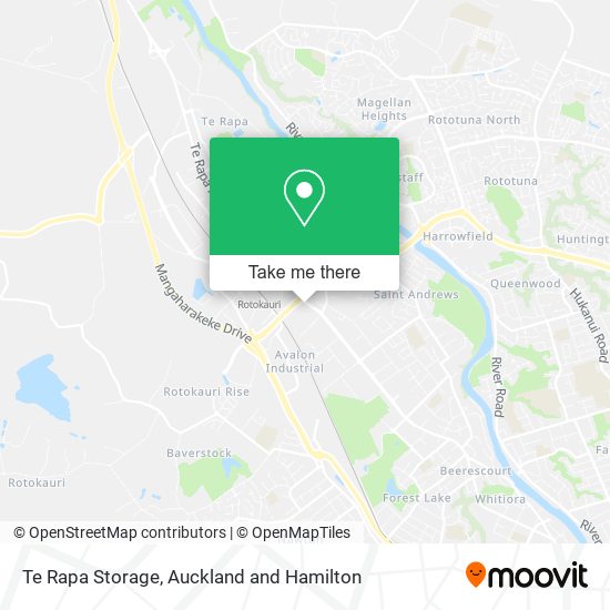 Te Rapa Storage map