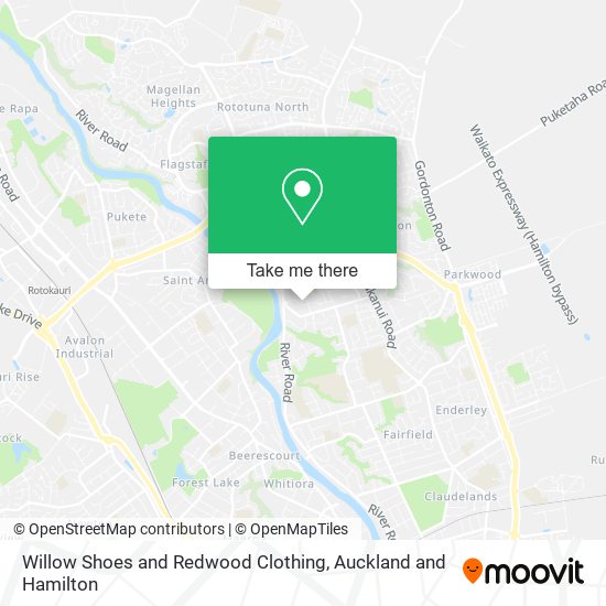 Willow Shoes and Redwood Clothing map