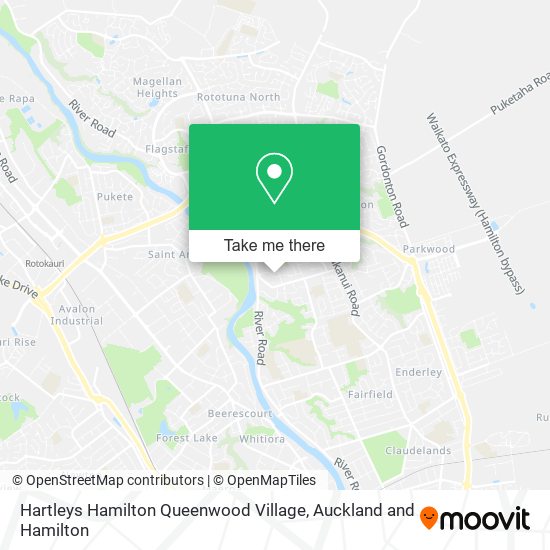 Hartleys Hamilton Queenwood Village地图