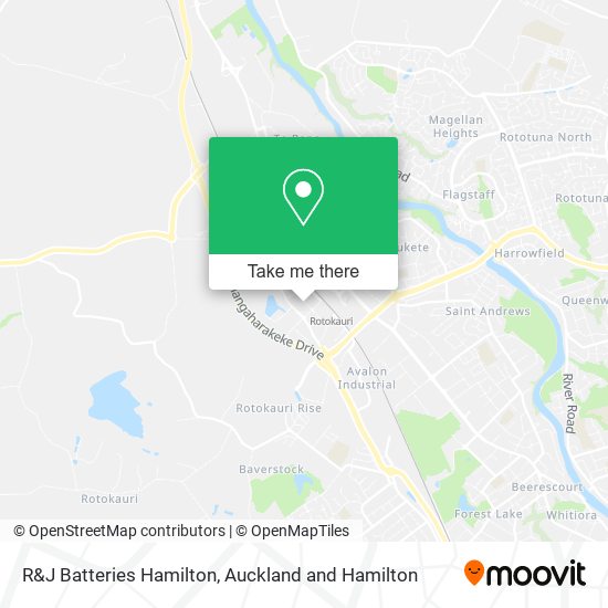 R&J Batteries Hamilton map