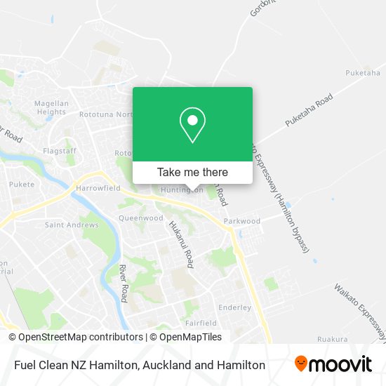 Fuel Clean NZ Hamilton map