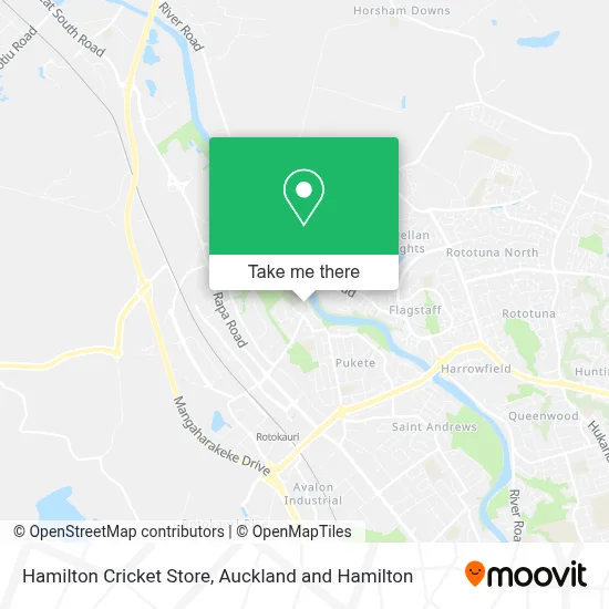 Hamilton Cricket Store map