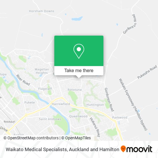 Waikato Medical Specialists map