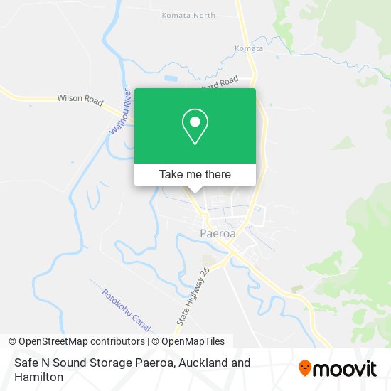 Safe N Sound Storage Paeroa map