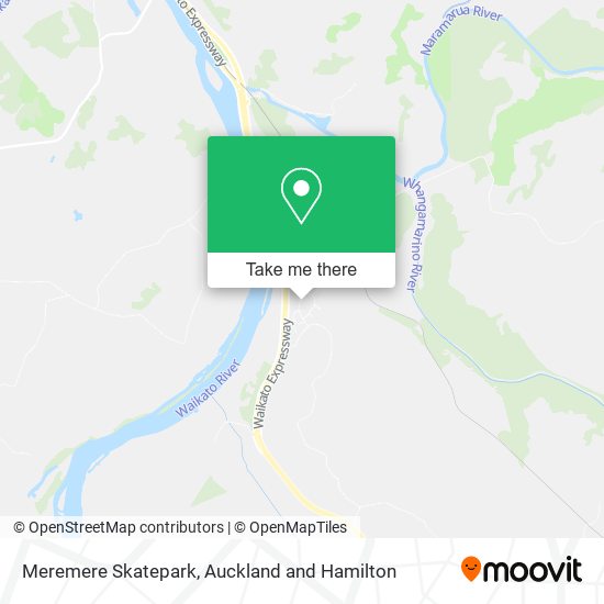 Meremere Skatepark map