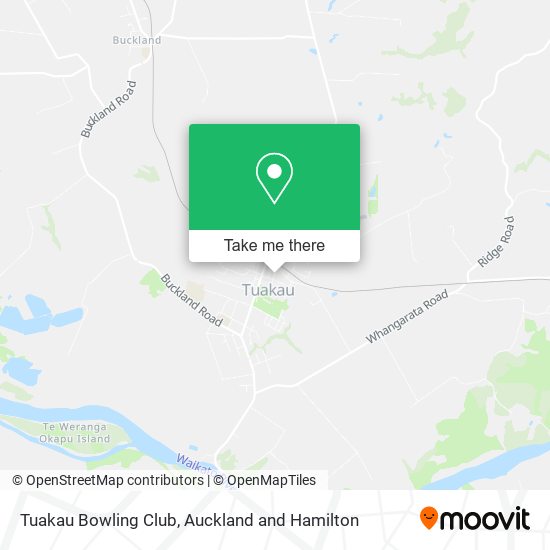 Tuakau Bowling Club map