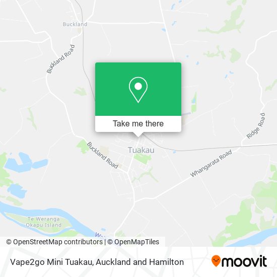 Vape2go Mini Tuakau map