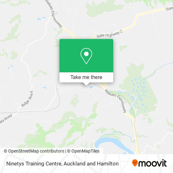 Ninetys Training Centre map