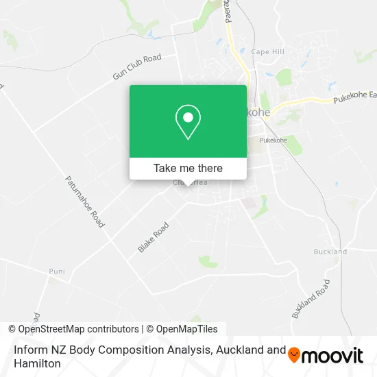 Inform NZ Body Composition Analysis map