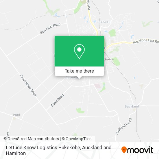 Lettuce Know Logistics Pukekohe map