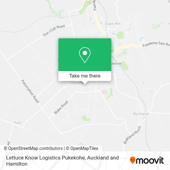 Lettuce Know Logistics Pukekohe map