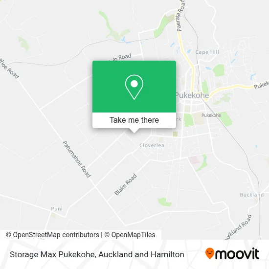 Storage Max Pukekohe map