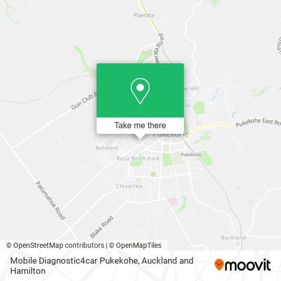 Mobile Diagnostic4car Pukekohe map