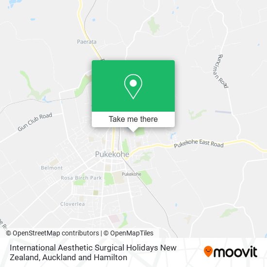 International Aesthetic Surgical Holidays New Zealand map