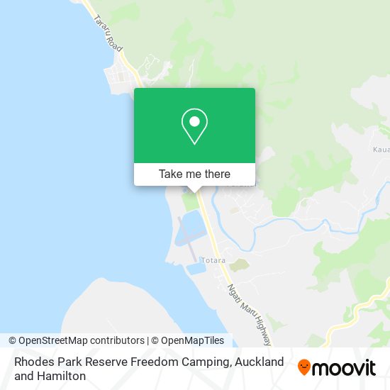 Rhodes Park Reserve Freedom Camping map
