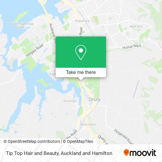 Tip Top Hair and Beauty map