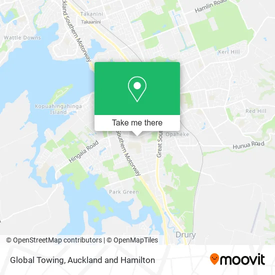 Global Towing map