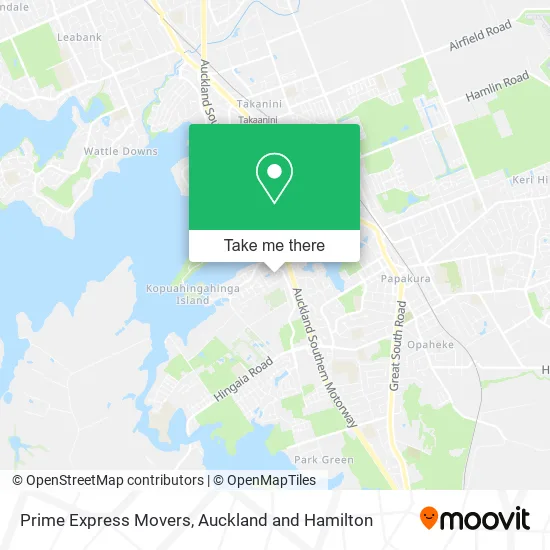 Prime Express Movers map