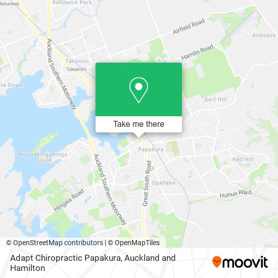 Adapt Chiropractic Papakura map