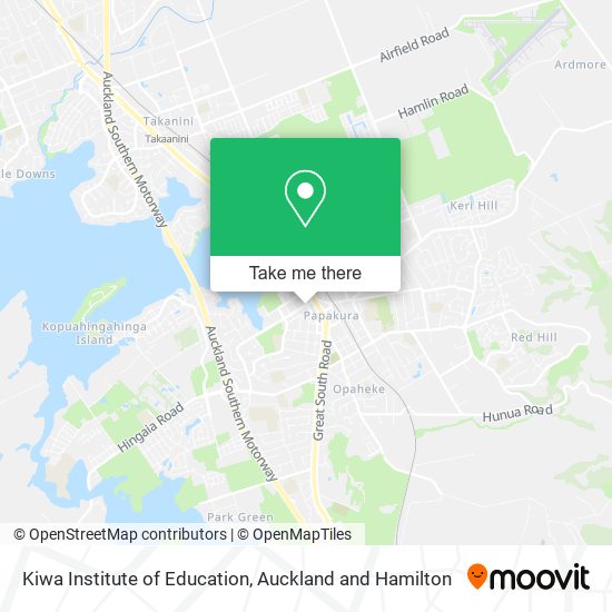 Kiwa Institute of Education map