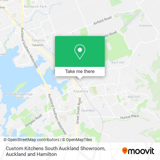 Custom Kitchens South Auckland Showroom map