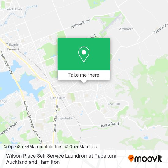 Wilson Place Self Service Laundromat Papakura map