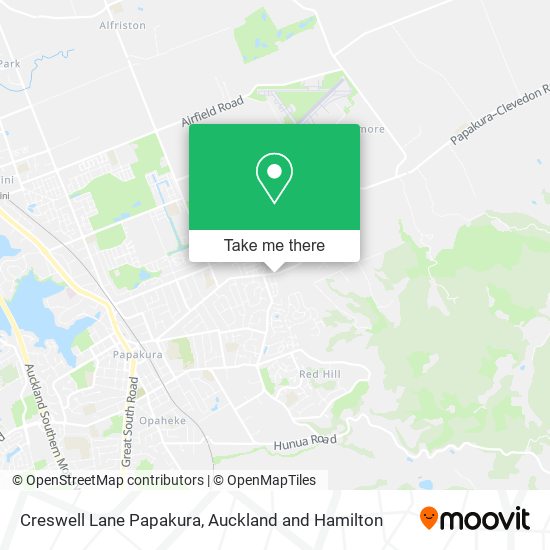 Creswell Lane Papakura map