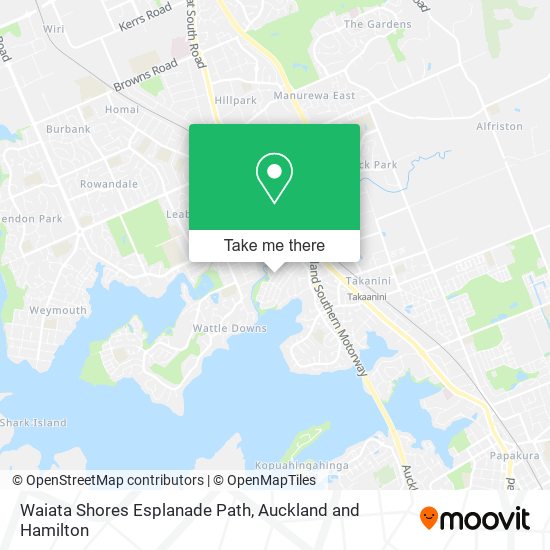 Waiata Shores Esplanade Path地图