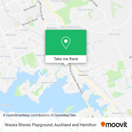 Waiata Shores Playground map