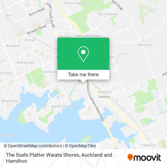 The Sushi Platter Waiata Shores map