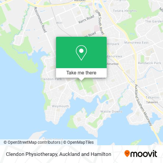 Clendon Physiotherapy map