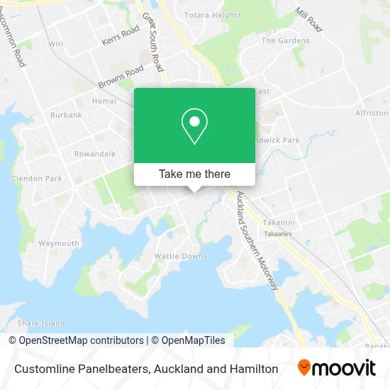 Customline Panelbeaters map