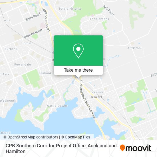 CPB Southern Corridor Project Office map