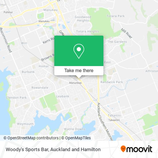 Woody's Sports Bar map