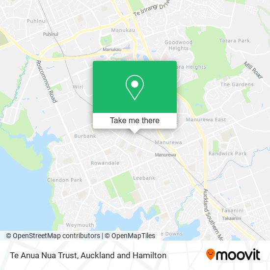 Te Anua Nua Trust map