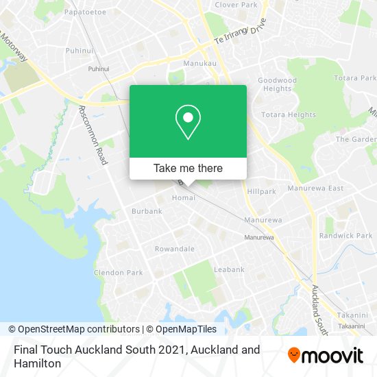 Final Touch Auckland South 2021地图