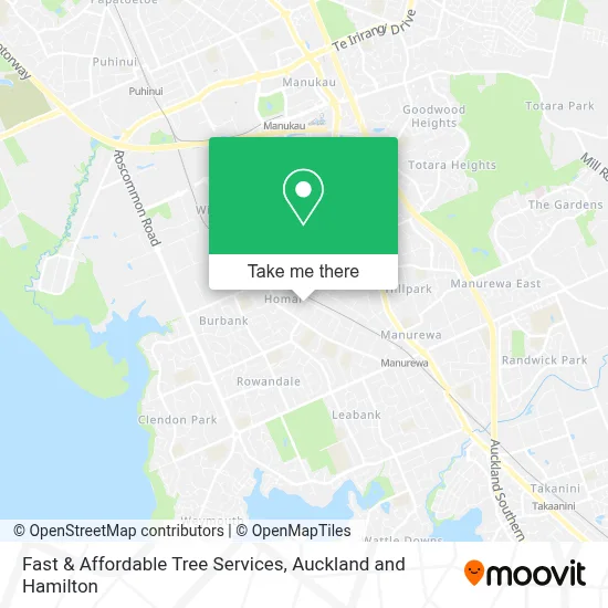 Fast & Affordable Tree Services map