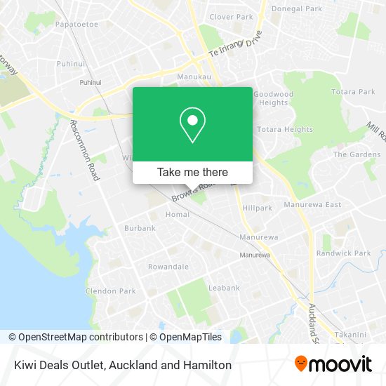 Kiwi Deals Outlet map