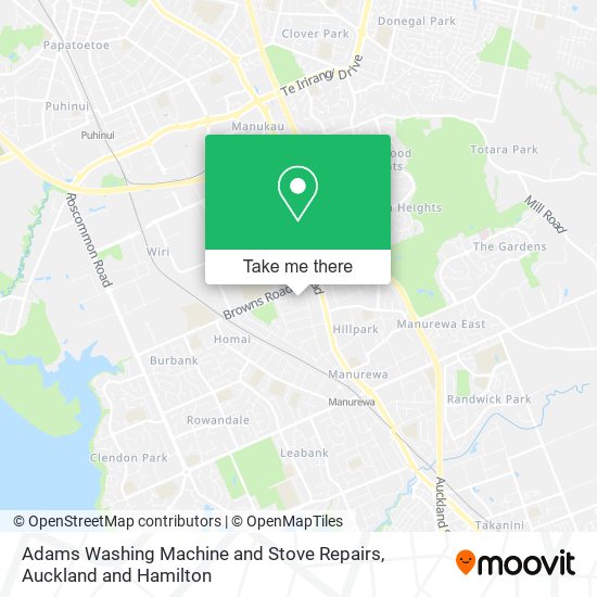 Adams Washing Machine and Stove Repairs map