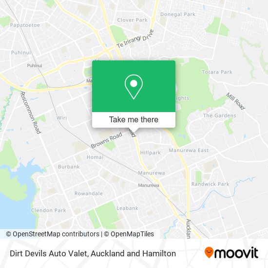 Dirt Devils Auto Valet map