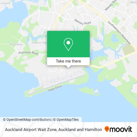 Auckland Airport Wait Zone map