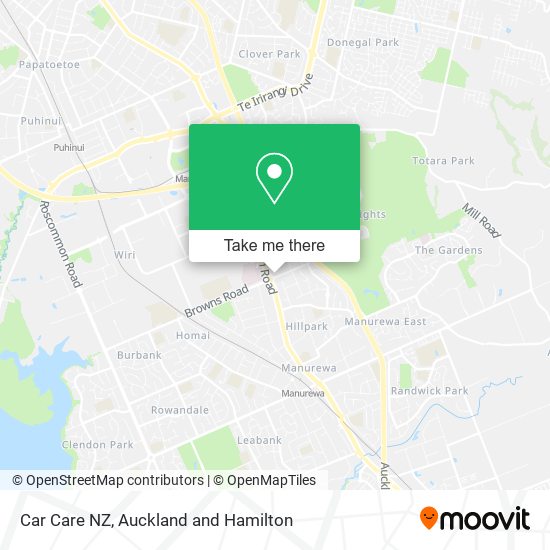 Car Care NZ map