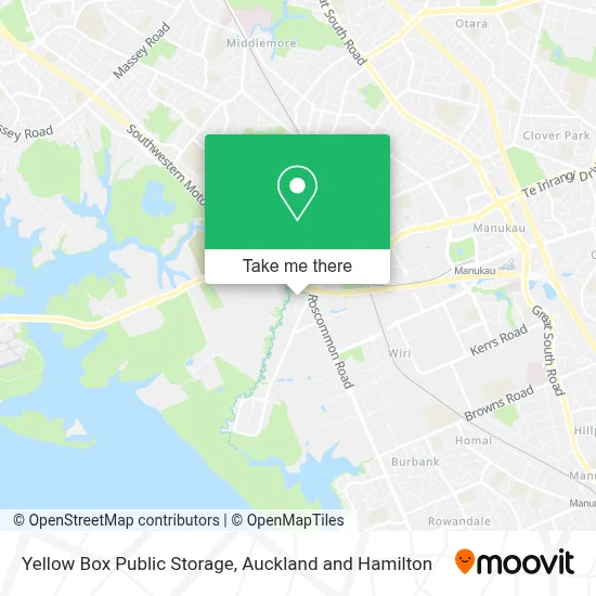 Yellow Box Public Storage map