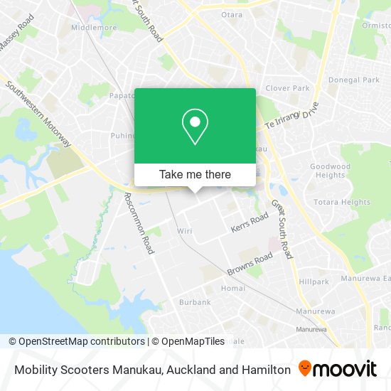 Mobility Scooters Manukau map