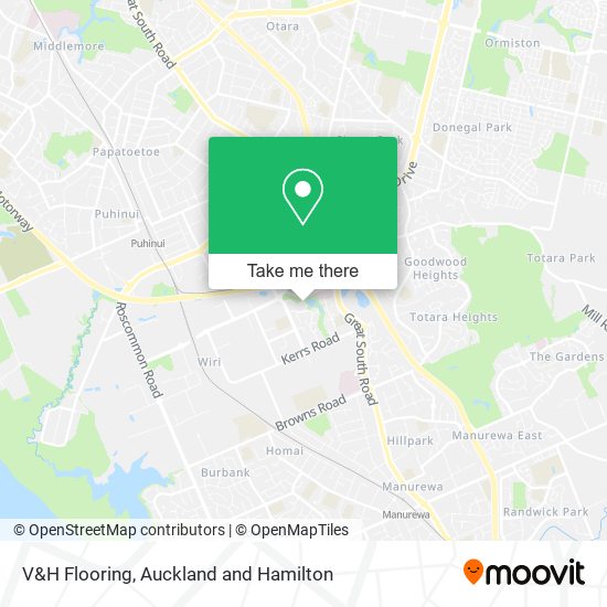 V&H Flooring map