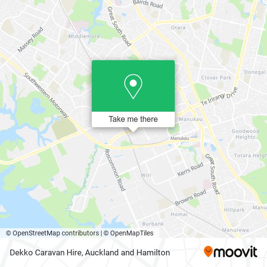 Dekko Caravan Hire map