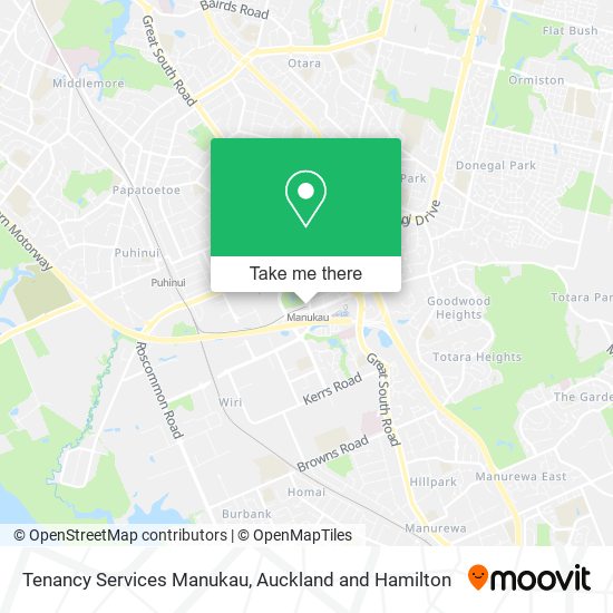 Tenancy Services Manukau map