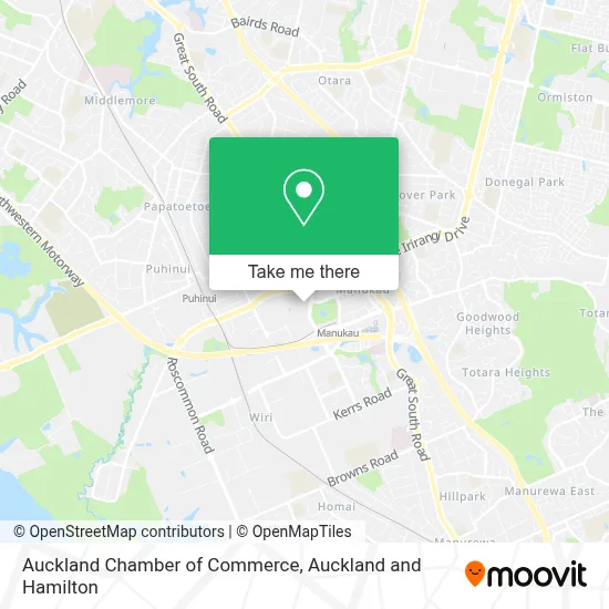 Auckland Chamber of Commerce map