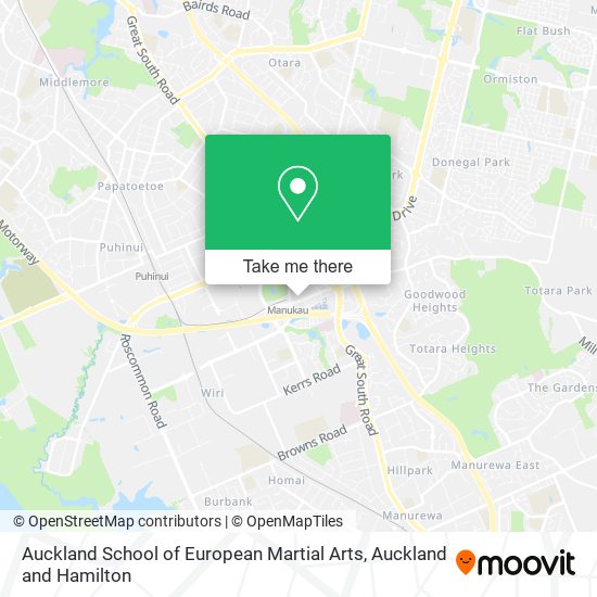 Auckland School of European Martial Arts地图